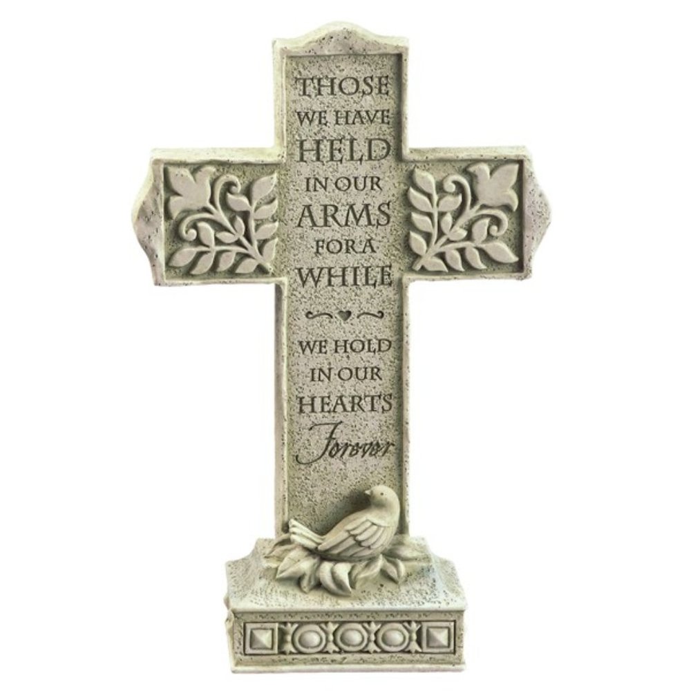 Grasslands Road Loving Thoughts Cross Memorial Statue, New in Box